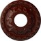 Ekena Millwork Leaf Ceiling Medallion (Canopies up to 4 3/4"), 11 3/8"OD x 3 5/8"ID x 1 1/8"P, Brushed Mahogany CM11LFBMF - alternate 1